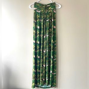 Tropical print maxi dress